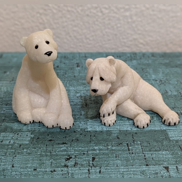 VTG Quarry Critters Polar Bears Pam and Paulie - Picture 1 of 8